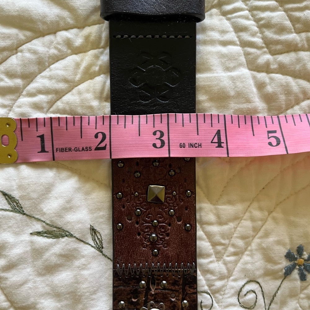 20% OFF BUNDLES! Fossil Leather Belt w/Metal. Bronze/Brown/Black. Women’s M - Picture 9 of 11